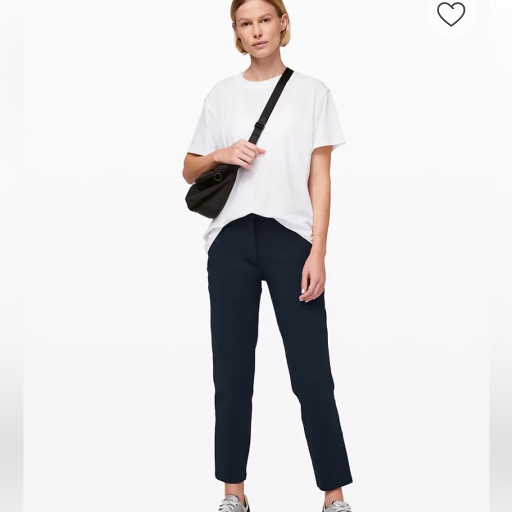 Lululemon On The Move Navy Ponte Trousers Pant Travel Business Casual 6 LW5BGZS
